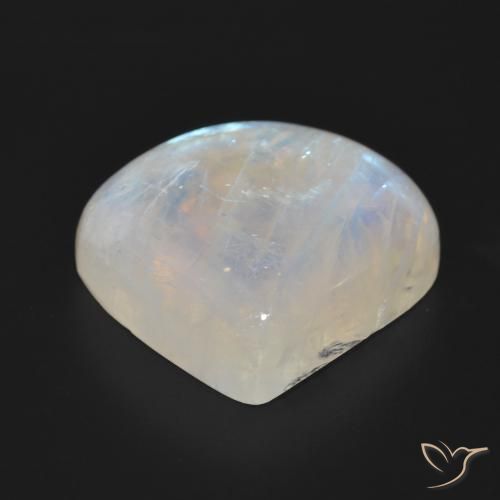 Pierre de lune arc-en-ciel Blanc bleuâtre naturelle En forme de poire, 30.80 ct, Translucide