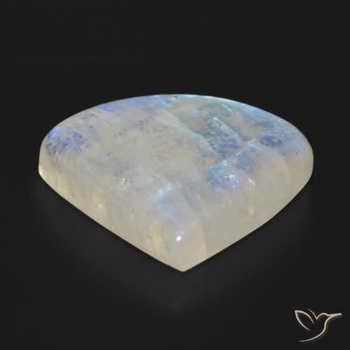 Pierre de lune arc-en-ciel Blanc bleuâtre naturelle En forme de poire, 33.55 ct, Translucide