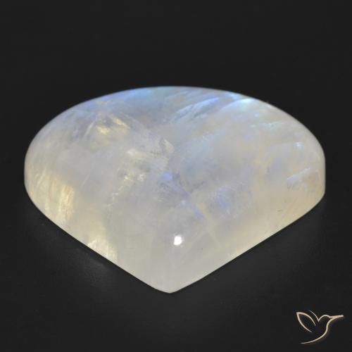 Pierre de lune arc-en-ciel Blanc bleuâtre naturelle En forme de poire, 36.83 ct, Translucide