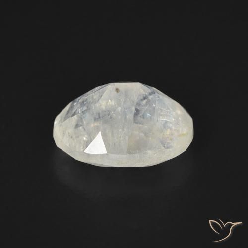 Pierre de lune arc-en-ciel Blanc bleuâtre naturelle ovale, 1.75 ct, Transparent