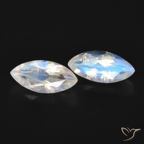 Shop natural 1.07ct Blanc bleuâtre Pierre de lune arc-en-ciel gems, Marquise, from États Unis at GemSelect. In stock, global shipping!