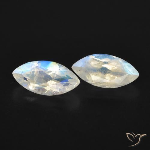 Shop natural 1.08ct Blanc bleuâtre Pierre de lune arc-en-ciel gems, Marquise, from États Unis at GemSelect. In stock, global shipping!