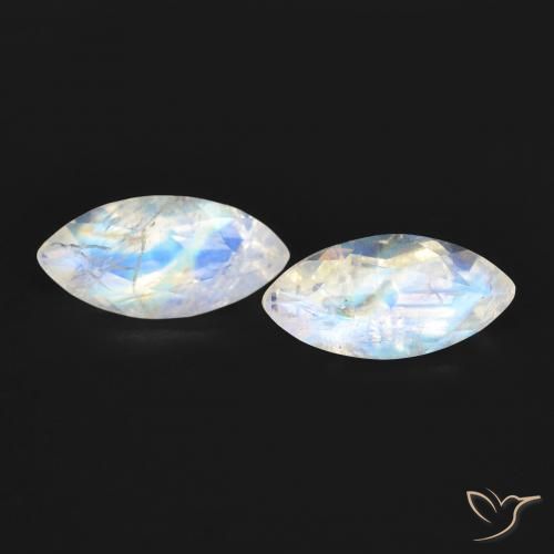Shop natural 1.23ct Blanc bleuâtre Pierre de lune arc-en-ciel gems, Marquise, from États Unis at GemSelect. In stock, global shipping!