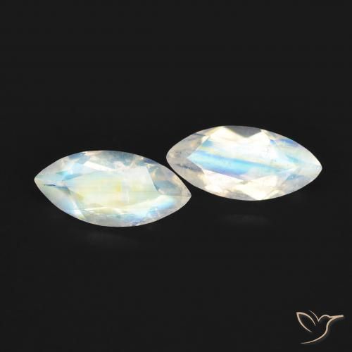 Shop natural 1.14ct Blanc bleuâtre Pierre de lune arc-en-ciel gems, Marquise, from États Unis at GemSelect. In stock, global shipping!