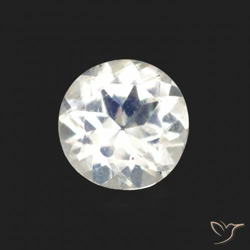0.66ct Naturel Blanc bleuâtre Pierre de lune arc-en-ciel, Tour, Transparent