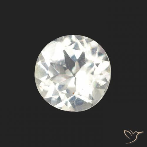 Pierre de lune arc-en-ciel Blanc bleuâtre naturelle Tour, 0.66 ct, Transparent