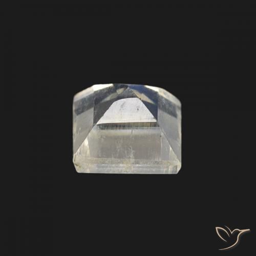 Pierre de lune arc-en-ciel Blanc bleuâtre naturelle Carré, 0.33 ct, Transparent