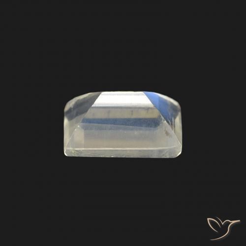 Pierre de lune arc-en-ciel Blanc bleuâtre naturelle Baquette, 0.47 ct, VS