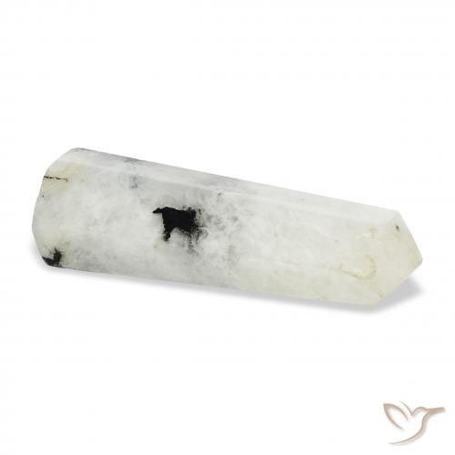 Pierre de lune arc-en-ciel Blanc avec noir naturelle Fantaisie, 41.20 ct, Opaque