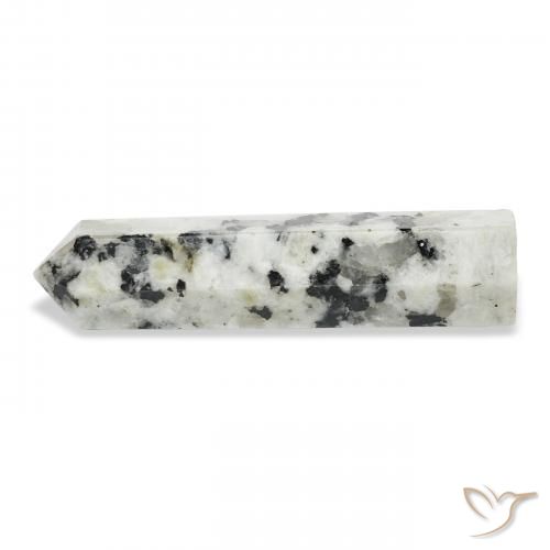 Pierre de lune arc-en-ciel Blanc avec noir naturelle Fantaisie, 39.66 ct, Opaque