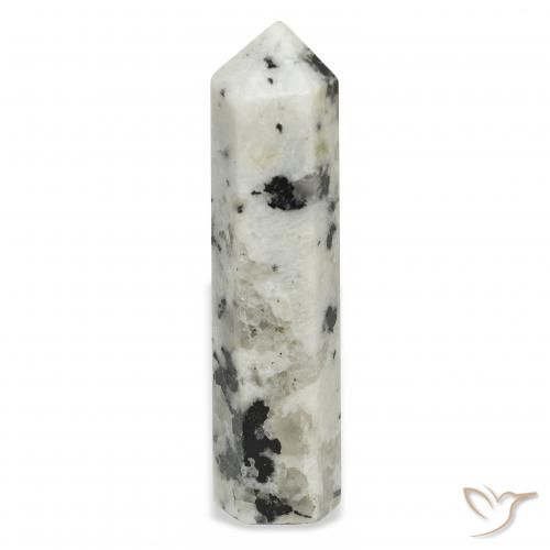 Pierre de lune arc-en-ciel Blanc avec noir naturelle Fantaisie, 48.76 ct, Opaque