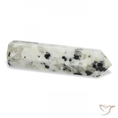 Pierre de lune arc-en-ciel Blanc avec noir naturelle Fantaisie, 48.76 ct, Opaque