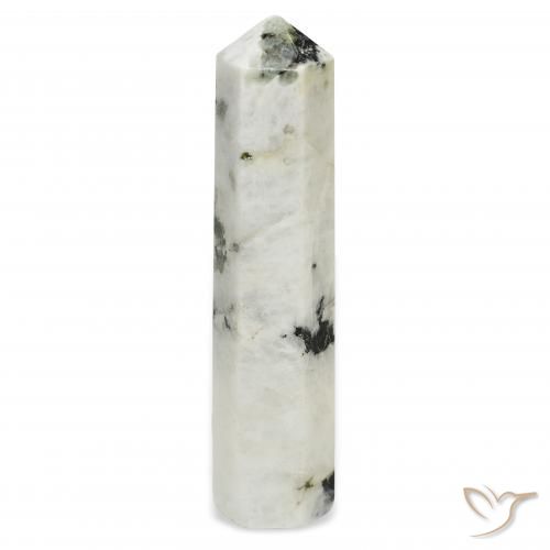 Pierre de lune arc-en-ciel Blanc avec noir naturelle Fantaisie, 42.52 ct, Opaque