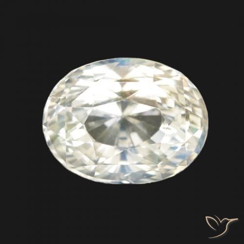 3.43ct Naturel Blanc bleuâtre Pierre de lune arc-en-ciel, ovale, VVS