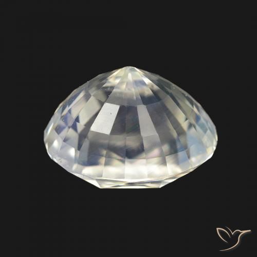 Pierre de lune arc-en-ciel Blanc bleuâtre naturelle ovale, 3.43 ct, VVS