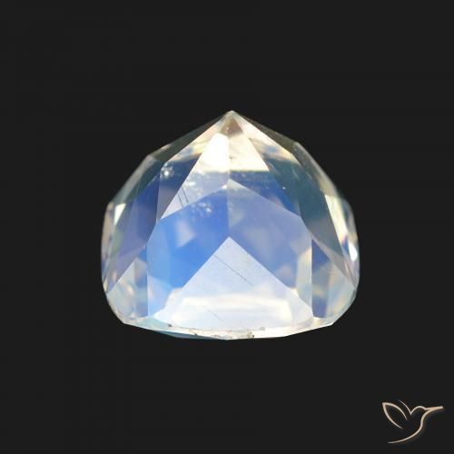 Pierre de lune arc-en-ciel Blanc multicolore naturelle Coussin, 1.68 ct, VS