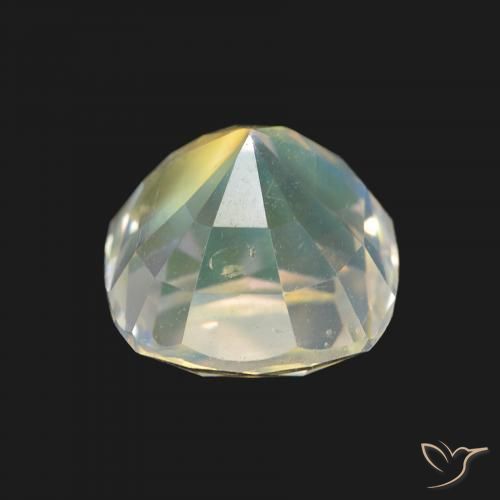 Pierre de lune arc-en-ciel Blanc multicolore naturelle Coussin, 1.94 ct, VVS-VS