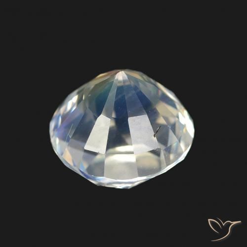 Pierre de lune arc-en-ciel Blanc multicolore naturelle Tour, 1.59 ct, VVS-VS