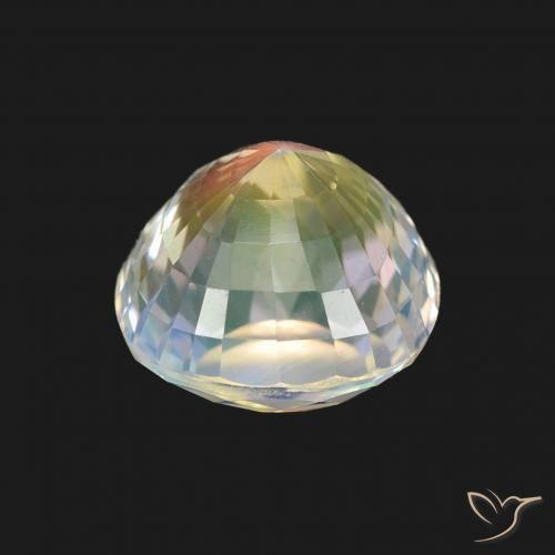 Pierre de lune arc-en-ciel Blanc multicolore naturelle Coussin, 2.00 ct, VVS-VS