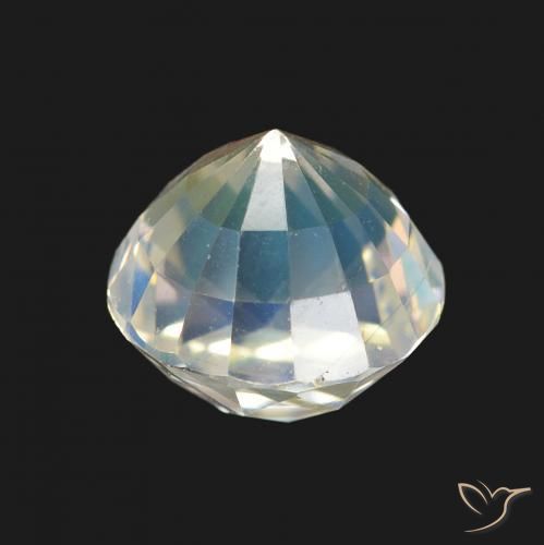 Pierre de lune arc-en-ciel Blanc multicolore naturelle Tour, 2.20 ct, VVS-VS
