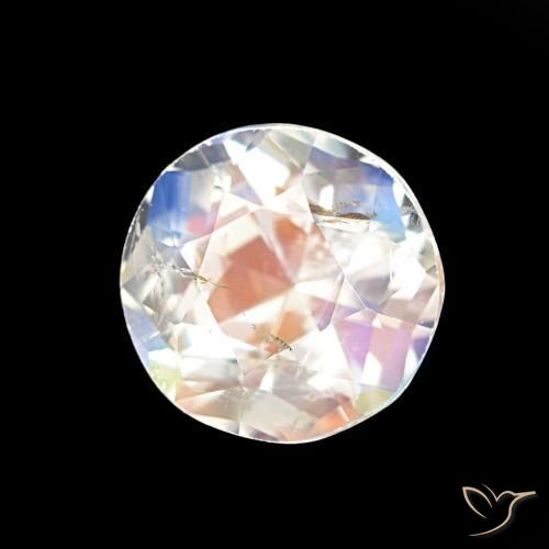 Pierre de lune arc-en-ciel Blanc multicolore naturelle Tour, 1.39 ct, VS-SI