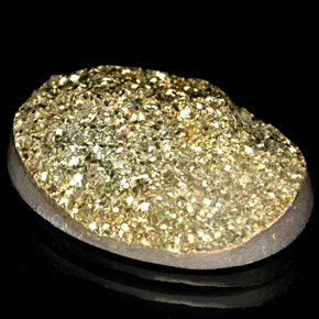 Pyrite arc-en-ciel multicolore naturelle coupe ovale, 10,27 ct, opaque