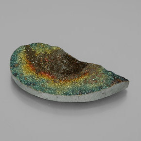 Pyrite arc-en-ciel multicolore naturelle forme fantaisie, 39,36 ct, opaque