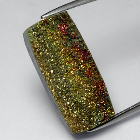 Pyrite arc-en-ciel Multicolore naturelle Baquette, 10.00 ct, Opaque