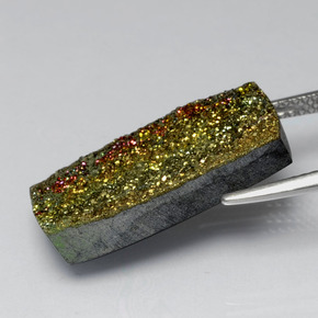 Pyrite arc-en-ciel Multicolore naturelle Baquette, 10.00 ct, Opaque