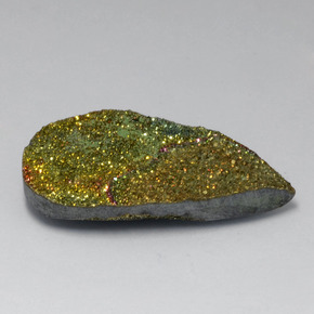 Pyrite arc-en-ciel Multicolore naturelle En forme de poire, 16.71 ct, Opaque