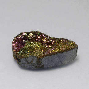 Pyrite arc-en-ciel Multicolore naturelle En forme de poire, 7.82 ct, Opaque