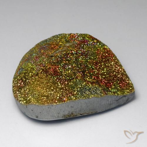 Pyrite arc-en-ciel Multicolore naturelle En forme de poire, 130.91 ct, Opaque