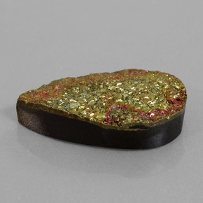 Pyrite arc-en-ciel multicolore naturelle en forme de poire, 20,08 ct, opaque