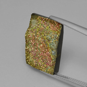 Pyrite arc-en-ciel Multicolore naturelle Baquette, 8.75 ct, Opaque