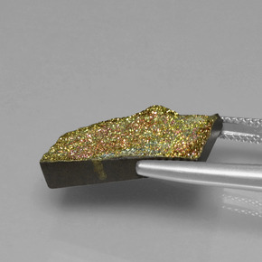 Pyrite arc-en-ciel Multicolore naturelle Baquette, 8.75 ct, Opaque