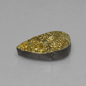 Pyrite arc-en-ciel Multicolore naturelle En forme de poire, 5.04 ct, Opaque