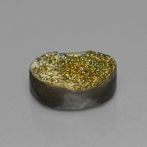 Pyrite arc-en-ciel multicolore naturelle coupe ovale, 9,90 ct, opaque