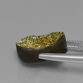 Pyrite arc-en-ciel multicolore naturelle coupe ovale, 9,90 ct, opaque