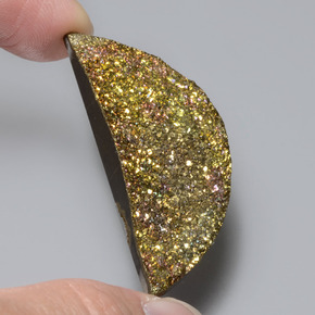 Pyrite arc-en-ciel multicolore naturelle forme fantaisie, 36,82 ct, opaque