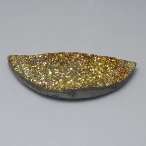 Pyrite arc-en-ciel multicolore naturelle forme fantaisie, 36,82 ct, opaque