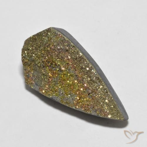 Pyrite arc-en-ciel Multicolore naturelle Fantaisie, 11.70 ct, Opaque