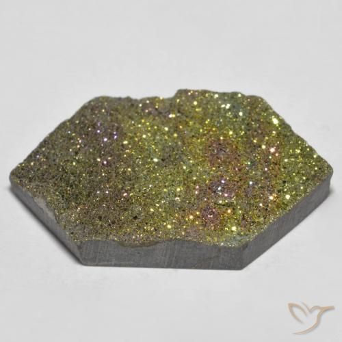 Pyrite arc-en-ciel Multicolore naturelle Fantaisie, 19.90 ct, Opaque