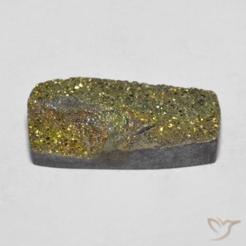 Pyrite arc-en-ciel Multicolore naturelle Baquette, 9.03 ct, Opaque
