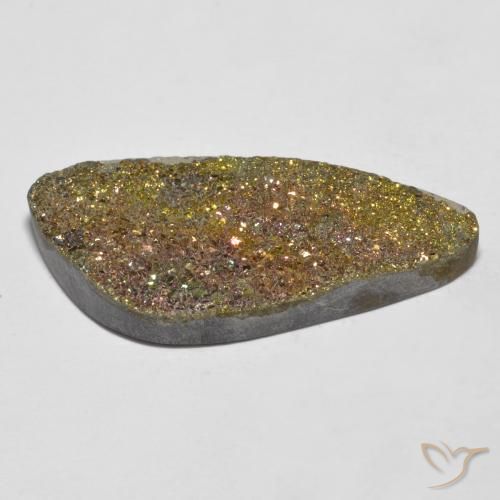 Pyrite arc-en-ciel Multicolore naturelle Fantaisie, 11.21 ct, Opaque