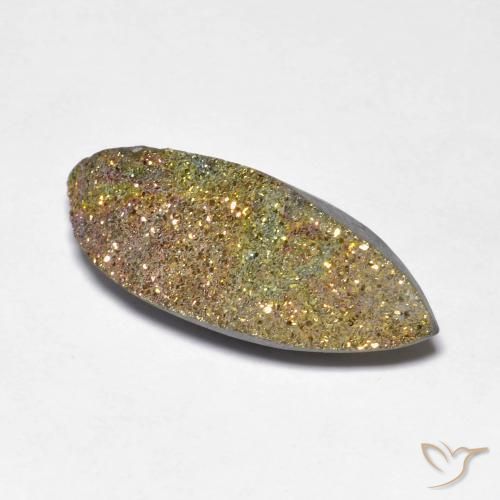 Pyrite arc-en-ciel Multicolore naturelle Marquise, 7.90 ct, Opaque
