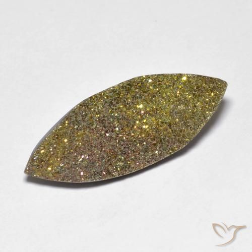 Pyrite arc-en-ciel Multicolore naturelle Marquise, 6.52 ct, Opaque