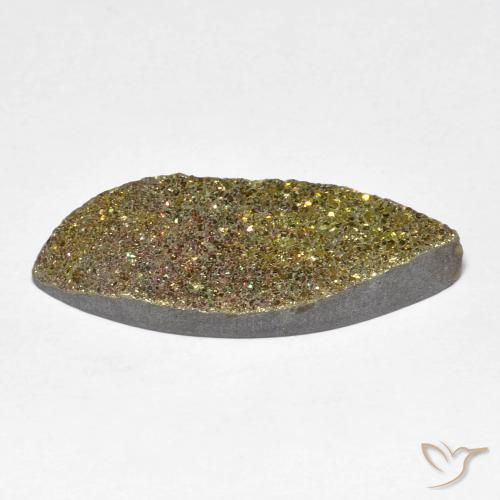 Pyrite arc-en-ciel Multicolore naturelle Marquise, 6.52 ct, Opaque