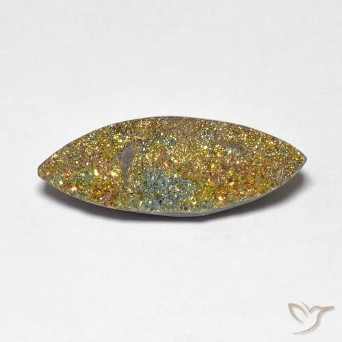 4.60ct Naturel Multicolore Pyrite arc-en-ciel, Marquise, Opaque