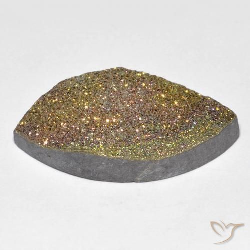 Pyrite arc-en-ciel Multicolore naturelle Marquise, 14.45 ct, Opaque