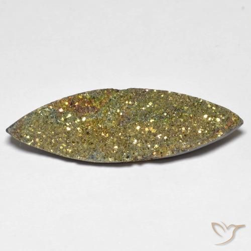 9.73ct Naturel Multicolore Pyrite arc-en-ciel, Marquise, Opaque